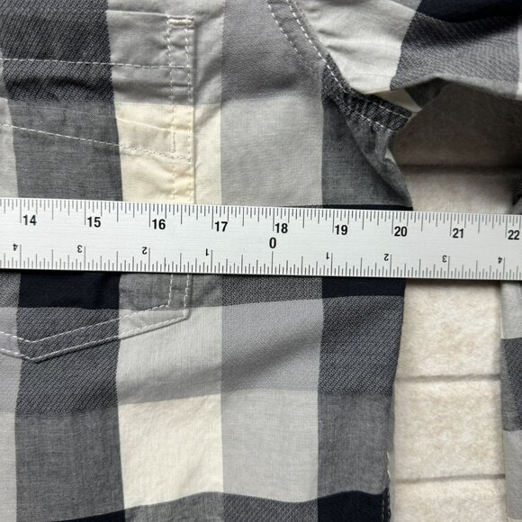 Carhartt Men’s Black Gray Buffalo Plaid Long Sleeve Button-Up Shirt M - Picture 11 of 12